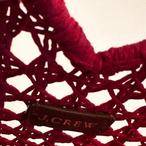 J. Crew Small Red Heart Straw bag - Picture 7 of 8